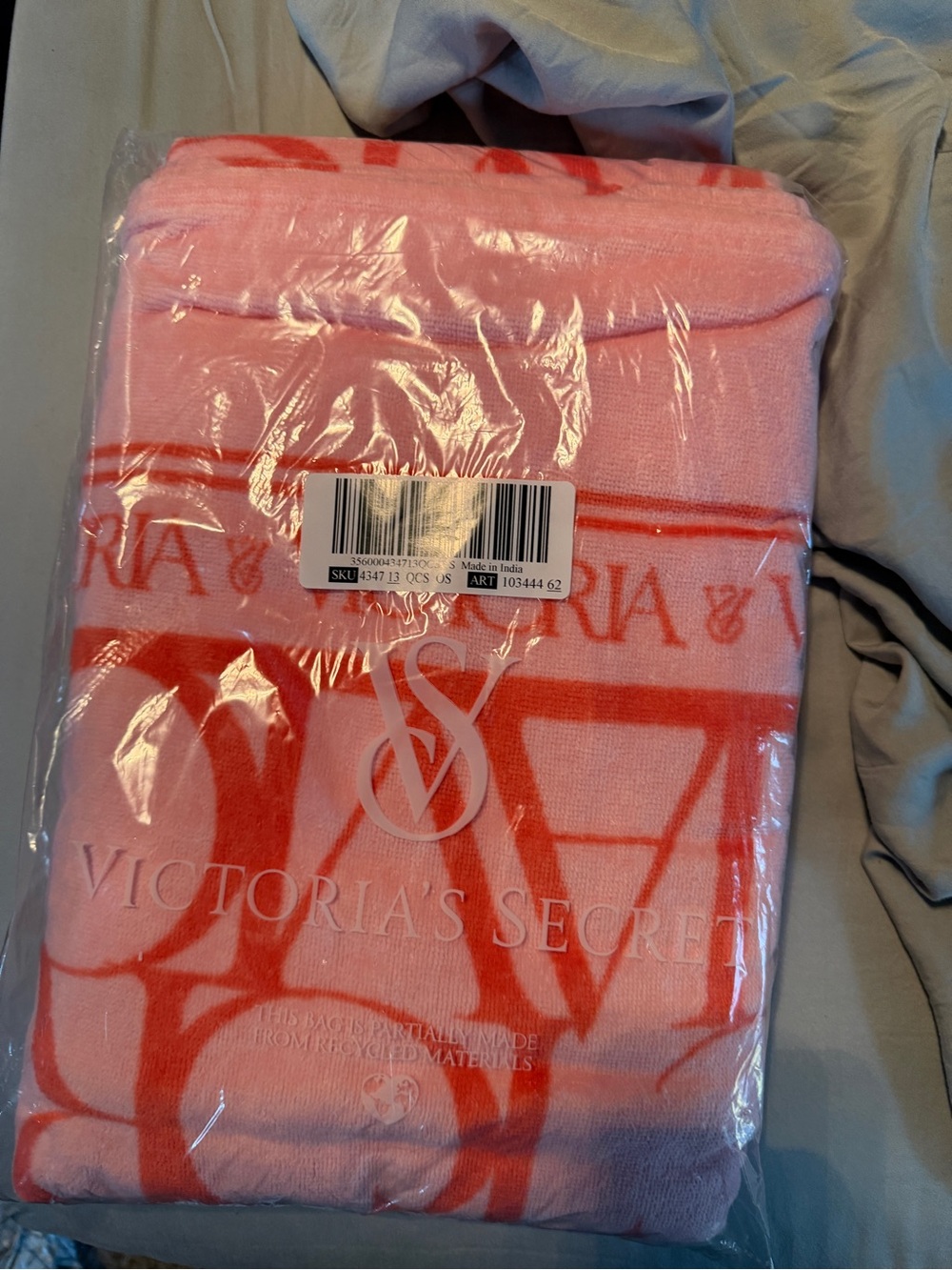 Victoria's Secret Pink Towel with Coral Logo